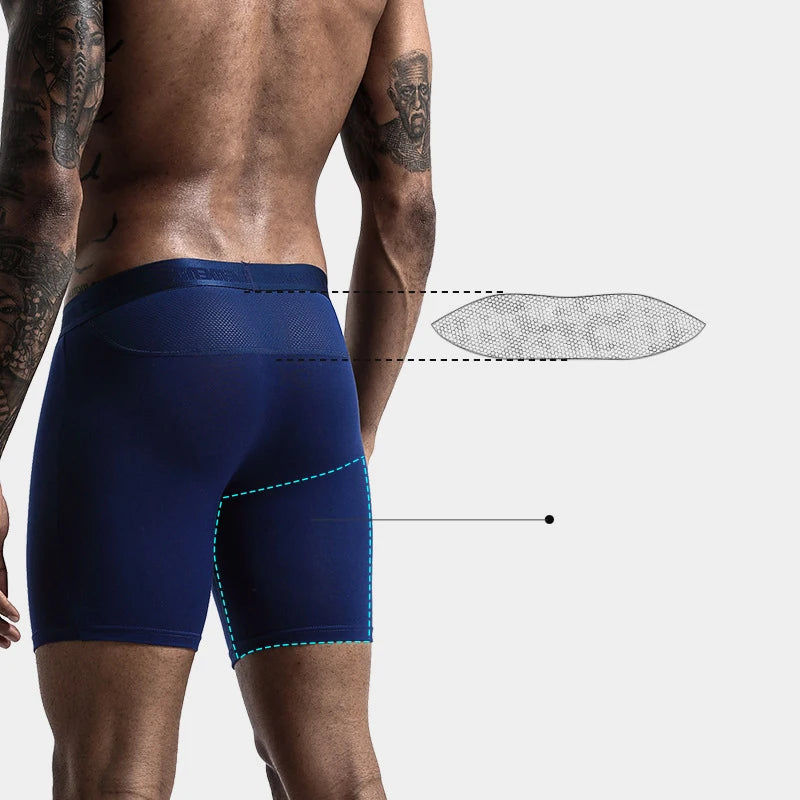 Mens Underwear Mesh Quick Dry Wicking Boxer Briefs Active Sports Soft Breathable Elastic Waistband Total Support Pouch Underpant