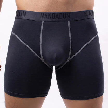 Men Long Boxers Men Underwear Sexy U Convex Male Panties Soft Modal Friction Prevention Leg Men Long Boxershorts Man Underpants