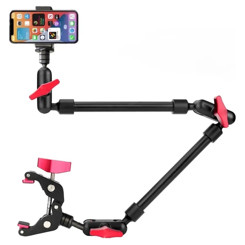 Camera Magic Arm with Super Clip Bracket for Smartphone Camcorder Action Camera Clamp Mount Tablet Webcam Studio Kits Set