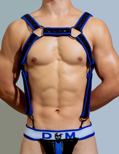 Punk Style Men Lingerie Shoulder Strap Hot Male Gay Sexual Body Chest Harness Metal Conjoined Buckle Belt for Costume Party