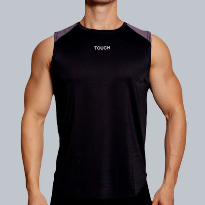 Men's Tank Top Summer Breathable Sports Mesh Racerback Sleeveless Sweatshirt Loose Fit Comfortable T-shirt