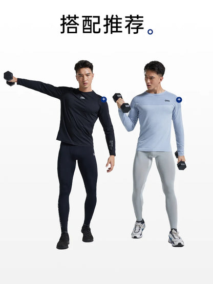 Blue Men's Tight Fitness Running Pants Leggings Plus Size Training Joggers Clothing Sweat Trousers