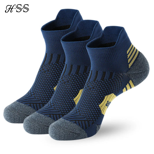 3Pair Professional Fitness Sports Socks Towel Bottom Non-Slip Running Socks Men Women Short Quick-Drying Basketball Training Sox