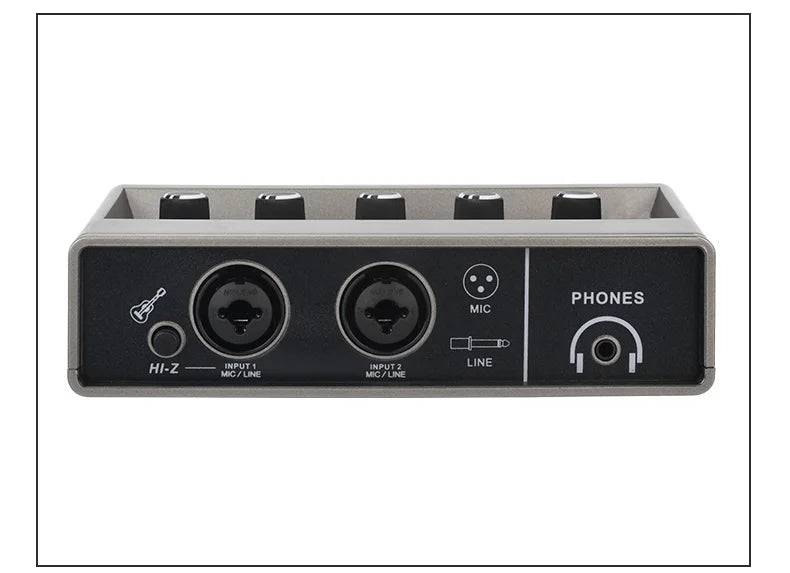 TEYUN Audio Interface 2 Channel 48V Diver-Free Computer Record Electric Guitar Echo Effects PC Recording External Sound Card Q16