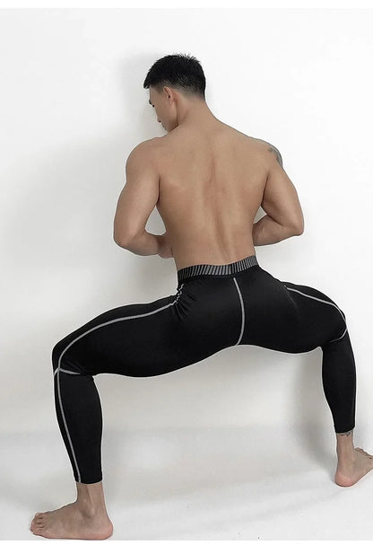 Men Sports Compression Leggings Training