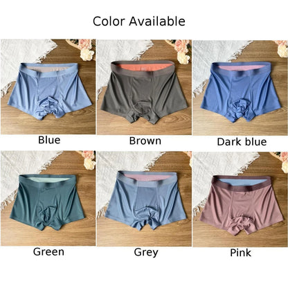 Modal Men Underwear Silky Breathable Fat Underpant Shorts Plus Size Elastic Male Panties Teenage Breathable U Convex Pouch