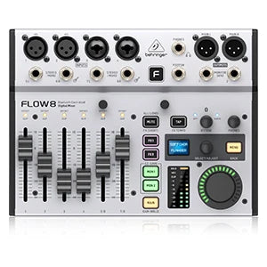 BEHRINGER FLOW8 8-Input Digital Mixer USB/Audio Interface with 48V phantom power for optimum headroom