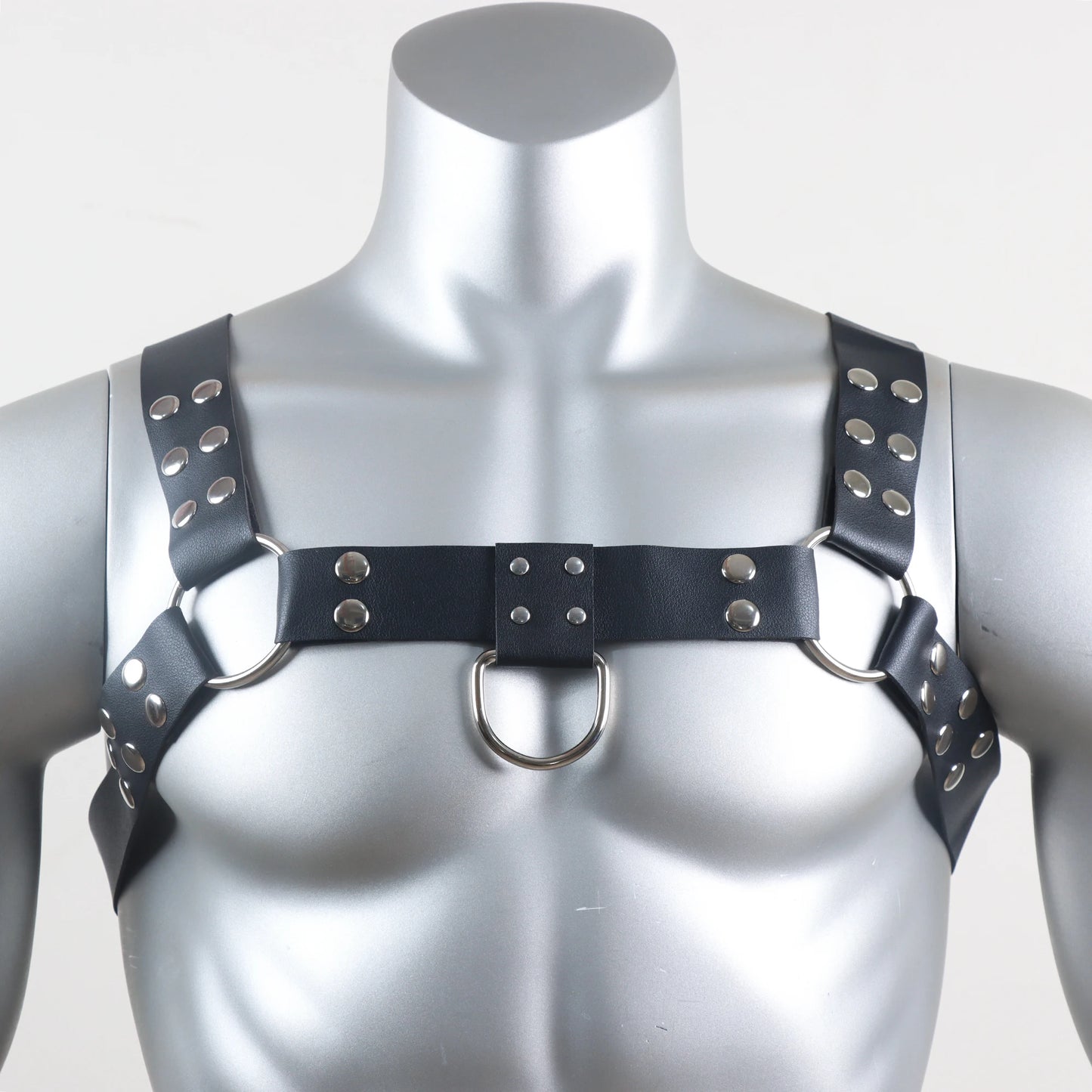 Sexual PU Leather Chest Men Harness Belts Adjustable BDSM Fetish Gay Clothing for Sex Rave Body Bondage Cage Harness Lingerie