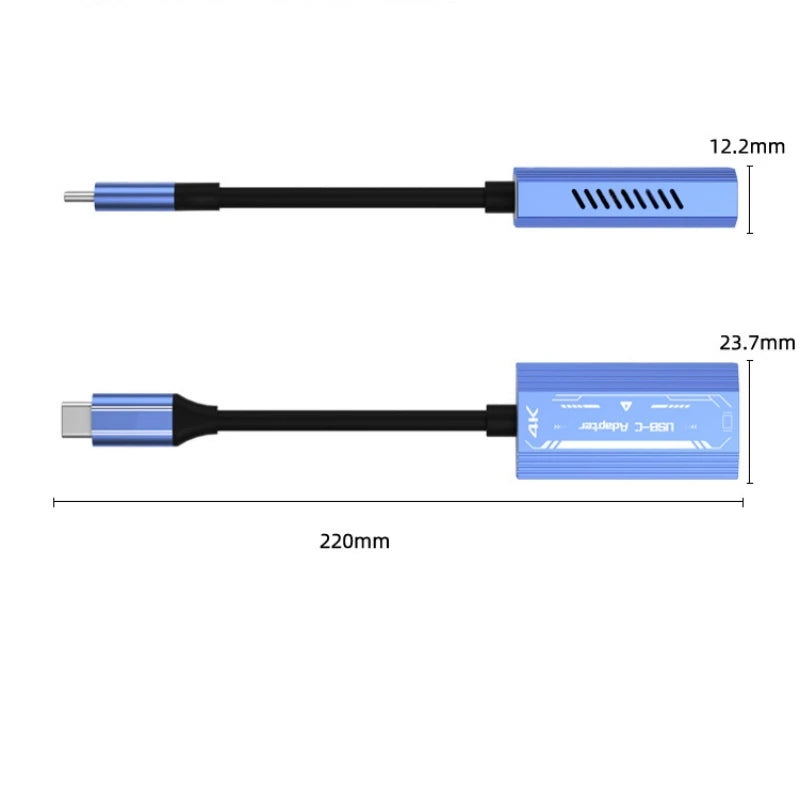 USB C to C Video Converter 4K@60Hz Display Adapter with PD100W for Laptop Switch to XREAL/VITURE One/RayNeo AR Glasses Monitor