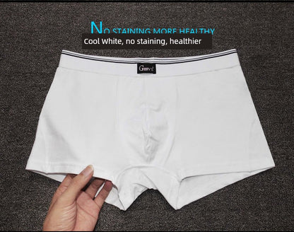 Men's Korean-Style Youth plus Size White Boxer Briefs