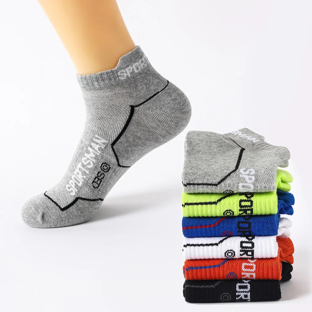 5Pairs/Men's High-quality Cotton Socks Summer Men's Breathable Sports Socks Ankle Socks Casual Thin Style Outdoor Running Socks