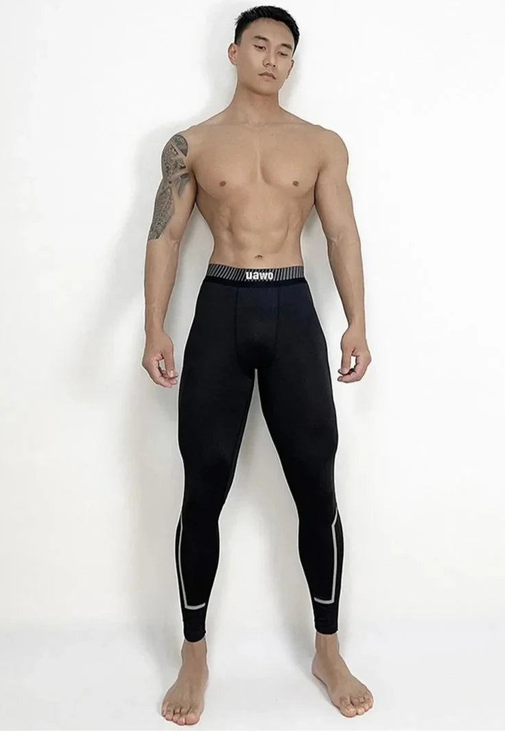 Men Sports Compression Leggings Training