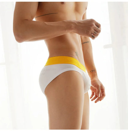 Men's underwear boxer shorts Pure cotton low waist sexy youth comfortable breathable U convex simple white boxer shorts