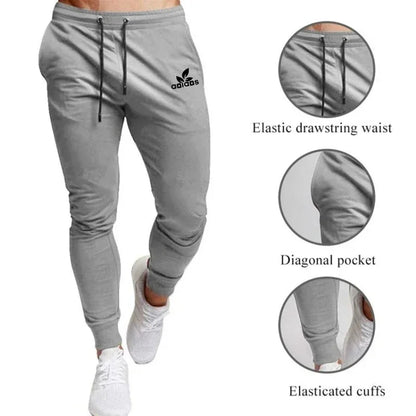 Casual pants men's jogging sweatpants large size elastic waist sports casual trousers loose fitness clothes autumn thin style