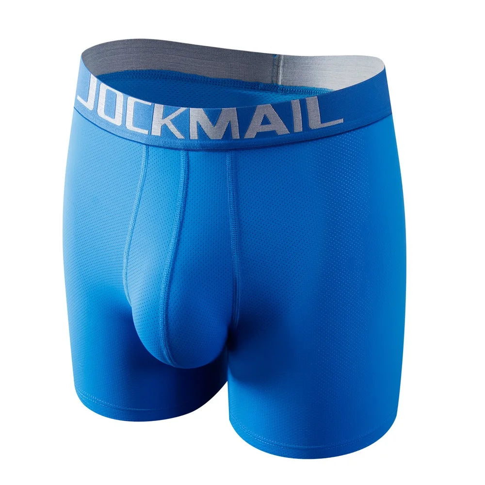 10 Color Jockmail Long Boxers Mesh Bag U Convex Anti-Drift Separation