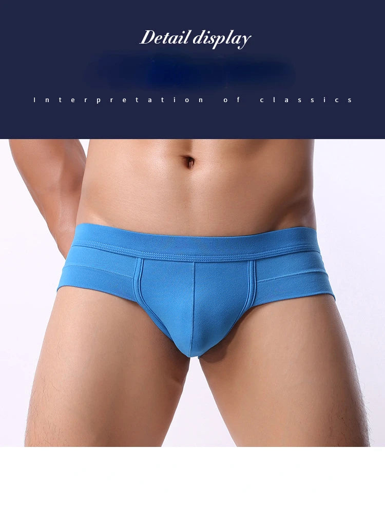 Sexy Solid Color Modal Triangle Briefs for Men European and American Style