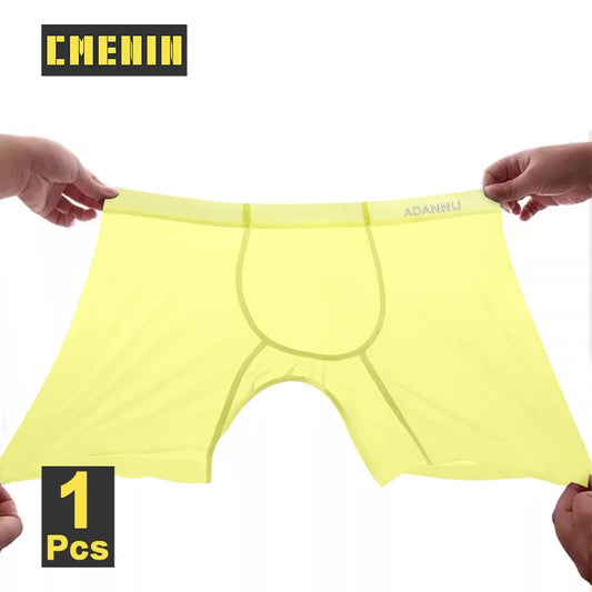 CMENIN Men's Underwear Ultra-thin Summer Men Boxers Transparent Sexy Solid Sports Underpants Mens Sissy Gays Bikini Men Panties