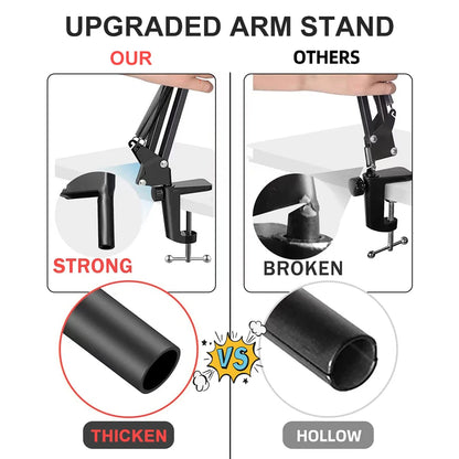 Professional Scissor Arm Stand For Bm800 Microphone Stand With A Spider Cantilever Bracket Universal Shock Mount Mic Holder