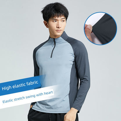 Men's Long-Sleeved Outdoor Track Football Basketball T-shirt