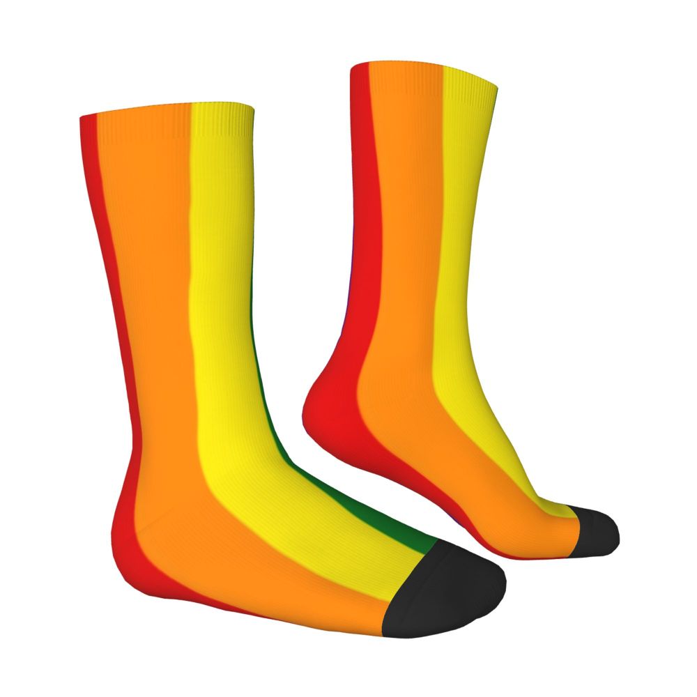 Gay Bear Paw Flag GLBT Mens Crew Socks Unisex Fun LGBT Lesbian Spring Summer Autumn Winter Dress Socks