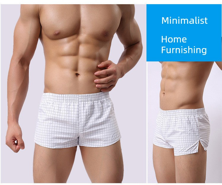 Men's Boxers Underwear Boxers Cotton Bag Plus Size Loose-Fitting Loungewear Casual Pajama Pants Youth Shorts Summer