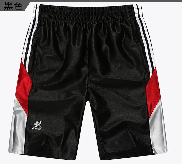 Glossy Pockets Men's Shorts Outdoor Fitness Plus Size Casual Sports Basketball Bottoms