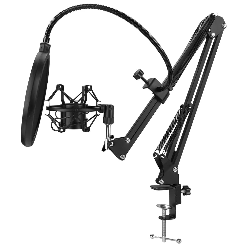 Professional Scissor Arm Stand For Bm800 Microphone Stand With A Spider Cantilever Bracket Universal Shock Mount Mic Holder