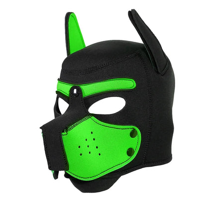 10 Colors Puppy Cosplay Costumes Increase Large Size Padded Rubber Full Head Hood Mask With Ears For Couples Dog Role Play Games