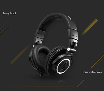 Original Audio Technica ATH M50X HIFI Earphones Professional Fully Enclosed Monitoring Headphones Foldable Music Game Headset