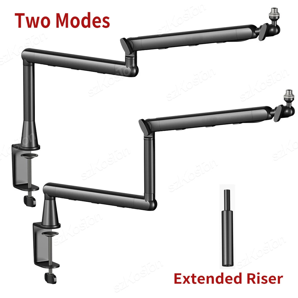 Adjustable Microphone Stand Metal Holder Low Profile Mic Arm with Cable Management Microphone Boom Arm for SM7B MV7 AM8 K688