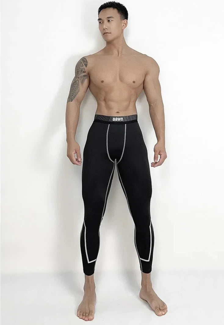 Men Sports Compression Leggings Training