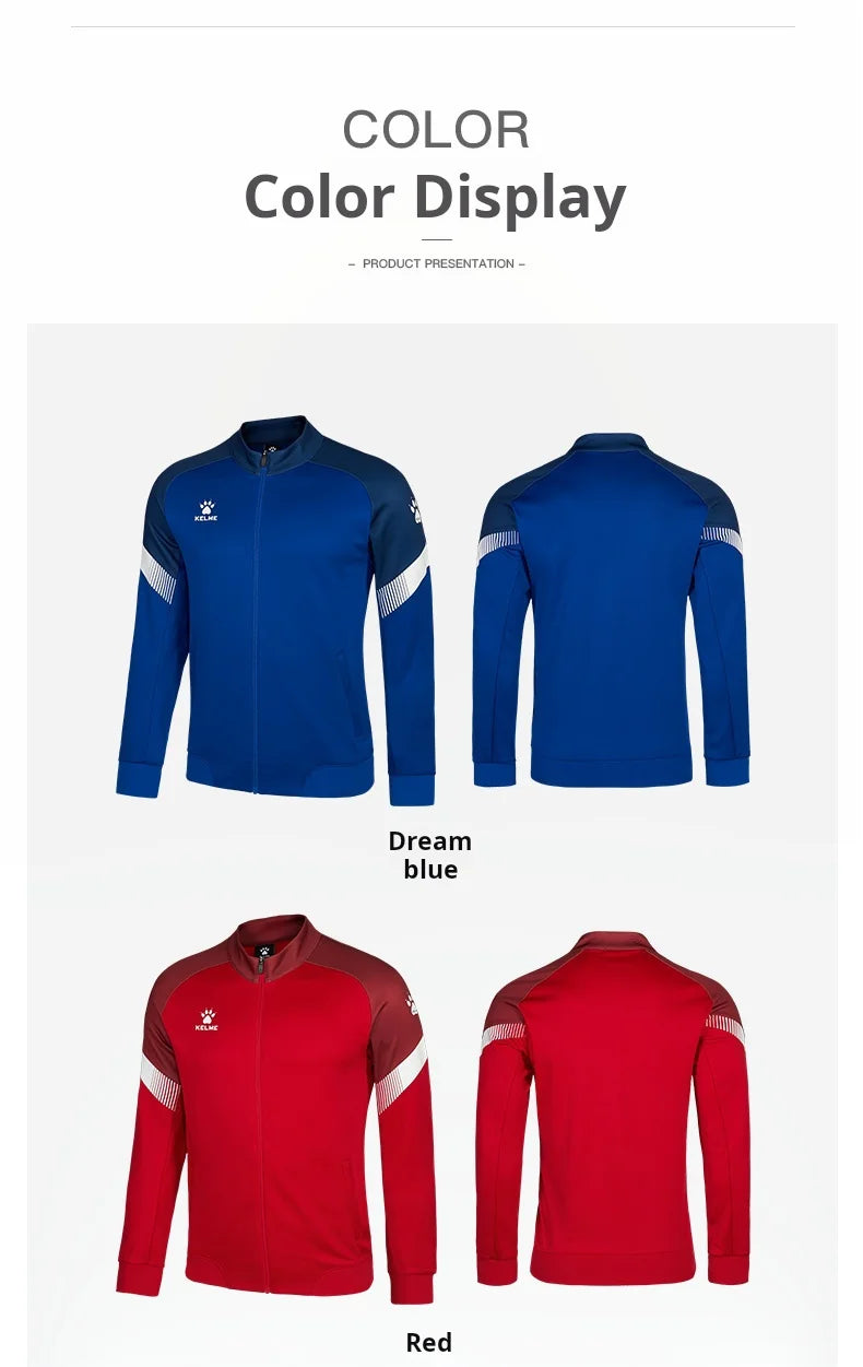 Kelme Sports Coat China League One Player's Edition Men's Football Training Knitted Jacket Playoff Coat Running Top