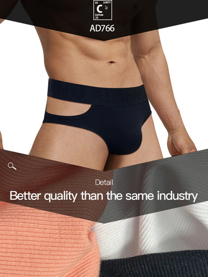 CMENIN 100% Men's Cotton Low Waist Briefs