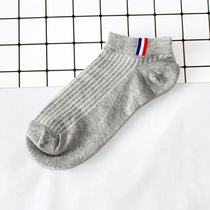 5/1Pairs Men Sports Boat Socks Spring Summer Cotton Sock Breathable Deodorant Short Sock Business Casual Ankle Sock Male Sox