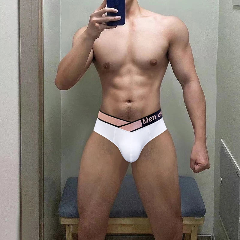 Sexy Male Modal Underwear Men Briefs U Convex Gay Men's Panties Breathable Soft Low Waist Mens Brief