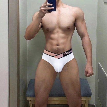 Sexy Male Modal Underwear Men Briefs U Convex Gay Men's Panties Breathable Soft Low Waist Mens Brief