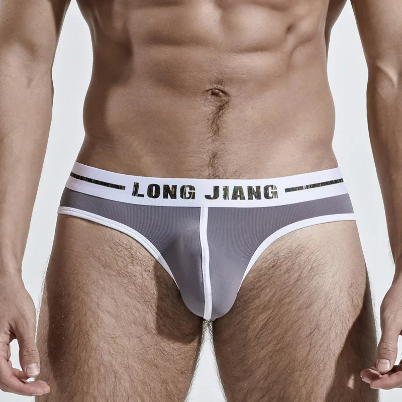 Mens Sexy Underwear Gay Sexy Briefs Transparent Man Underwear Slip Breathable Silky Quick-Drying U-convex Pouch Underpants Thong