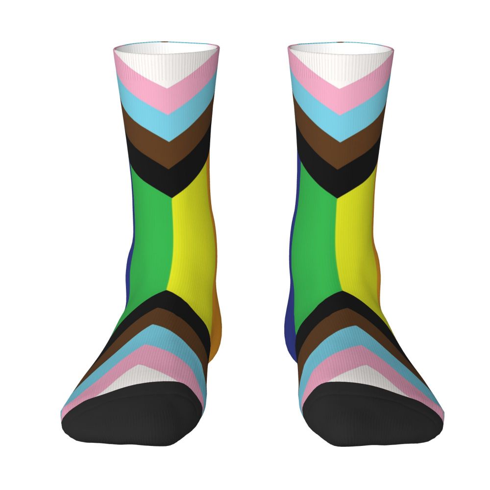 Gay Bear Paw Flag GLBT Mens Crew Socks Unisex Fun LGBT Lesbian Spring Summer Autumn Winter Dress Socks