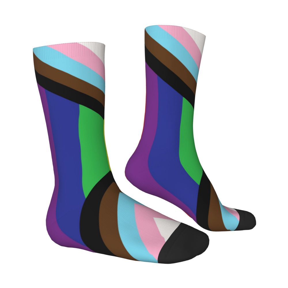 Gay Bear Paw Flag GLBT Mens Crew Socks Unisex Fun LGBT Lesbian Spring Summer Autumn Winter Dress Socks