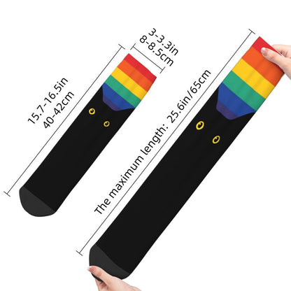 Gay Bear Paw Flag GLBT Mens Crew Socks Unisex Fun LGBT Lesbian Spring Summer Autumn Winter Dress Socks