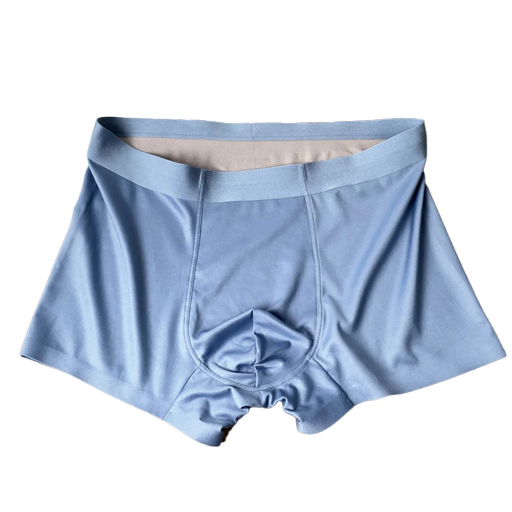 Modal Men Underwear Silky Breathable Fat Underpant Shorts Plus Size Elastic Male Panties Teenage Breathable U Convex Pouch