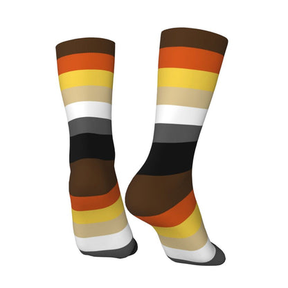 Gay Bear Paw Flag GLBT Mens Crew Socks Unisex Fun LGBT Lesbian Spring Summer Autumn Winter Dress Socks