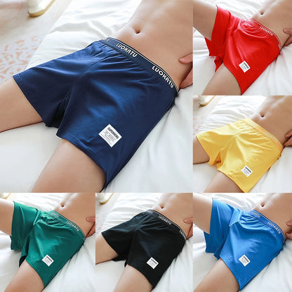 1pc Men's Cotton Aro Pants Elastic Waist Boxer Lingerie Underwear Pouch Boxers Shorts Trunks Underpants Loose Man Panties