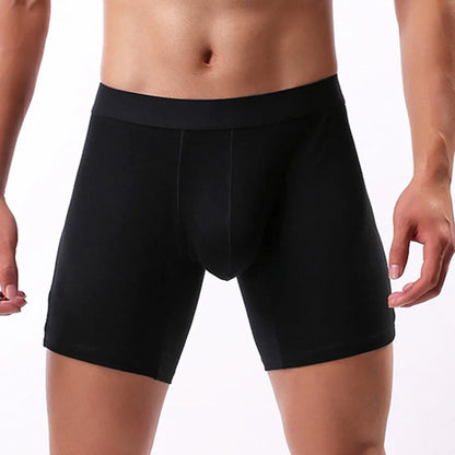 Men's Middle Leg Breathable Cotton Boxer Briefs