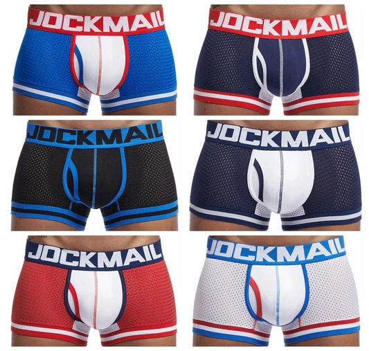 JOCKMAIL Men's Low Waist Breathable Boxer Briefs