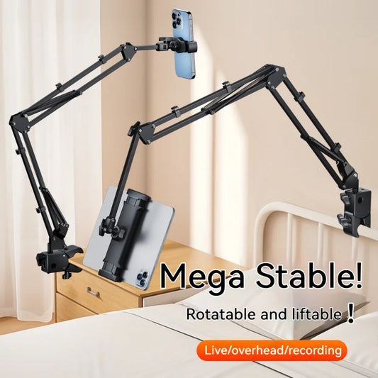 Tablet Stand Holder for Bed Rotatable Phone Stand for 4-12.9" Ipad Samsung Huawei Xiaomi Mobile Phone Adjustable Holder Long Arm