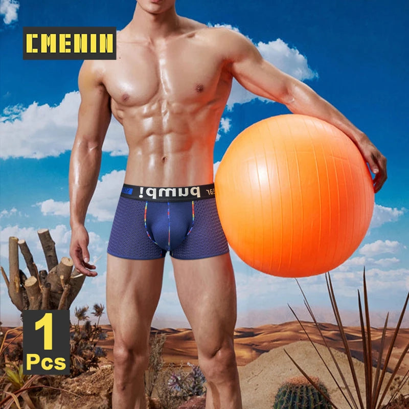 CMENIN Men's Breathable Boxershorts Mesh Underwear