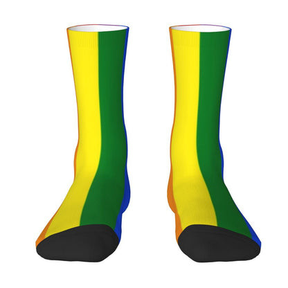 Gay Bear Paw Flag GLBT Mens Crew Socks Unisex Fun LGBT Lesbian Spring Summer Autumn Winter Dress Socks