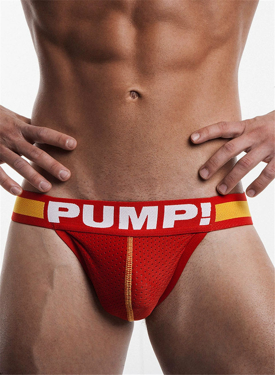 Pump Sexy Double Ding Underwear Mesh T-Shaped T-Shaped Panties Shorts Men Breathable Wicking Quick-Drying Muscle Men Fashion Youth