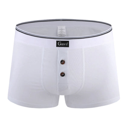 Men's Korean-Style Youth plus Size White Boxer Briefs